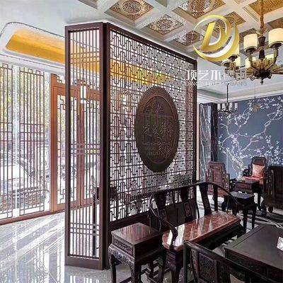 不锈钢屏风隔断玫瑰金酒店会所装饰座屏新品定制