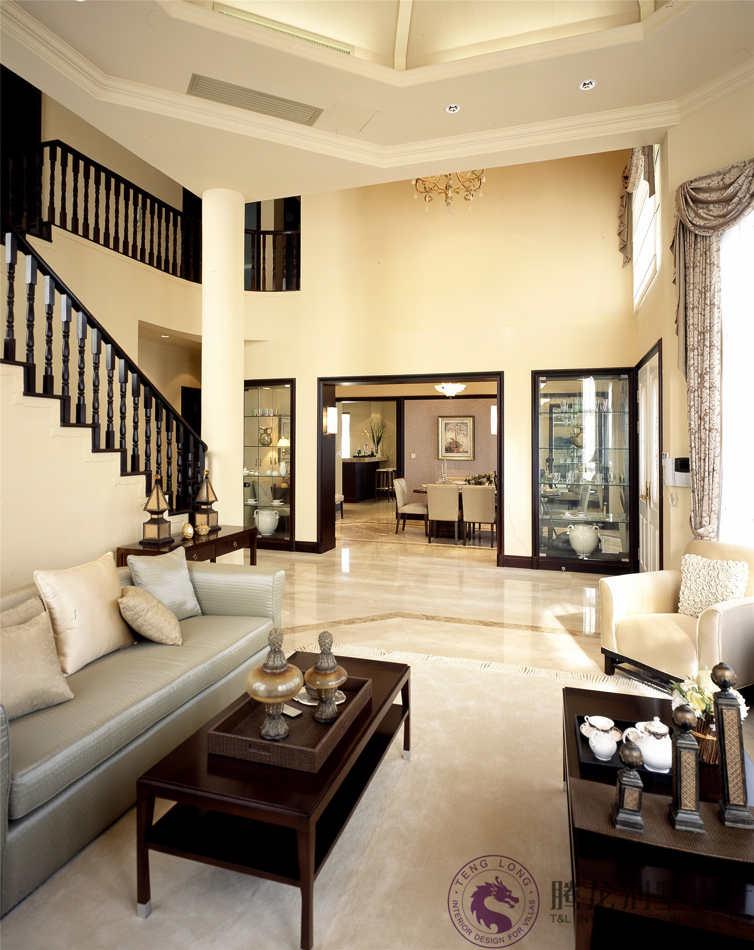 中海翡翠别墅项目装修美式风格设计,上海腾龙别墅设计作品,欢迎品鉴