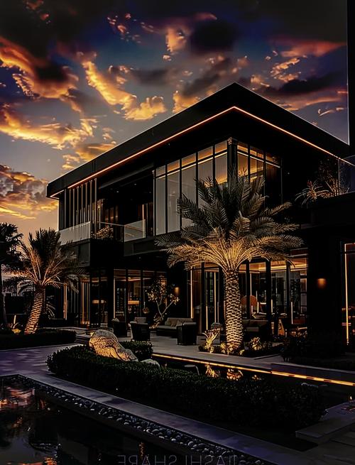 探秘762㎡奢华黑金别墅 光影交织的现代艺术殿堂